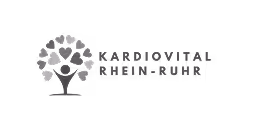 Logo von Kardiovital Rhein-Ruhr mit stilisiertem Baum aus Herzen.