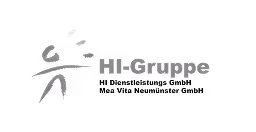 Logo der HI-Gruppe mit stilisierter Figur und Schriftzug 'HI-Gruppe Unternehmensberatung'.