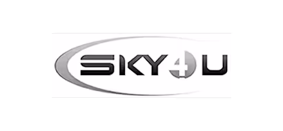 Logo mit dem Text 'SKY4U' und einem stilisierten Oval darum.