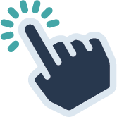 Pointer finger pressing button.