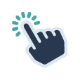 Pointer finger pressing button.