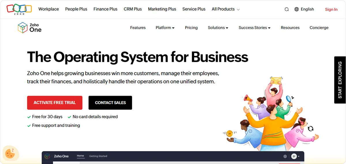 zoho-homepage