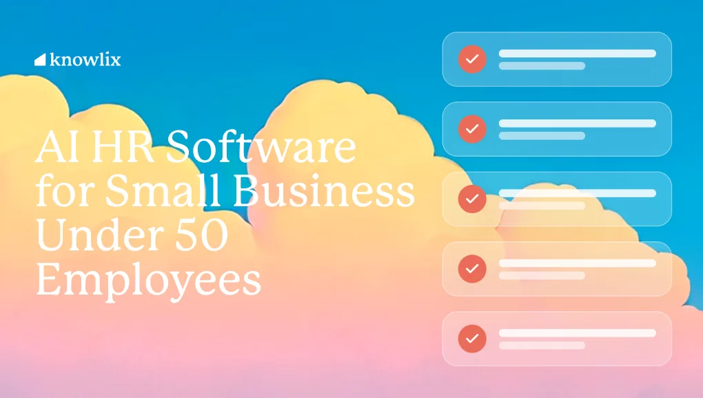 AI HR software for small business under 50 employees, Knowlix illustration
