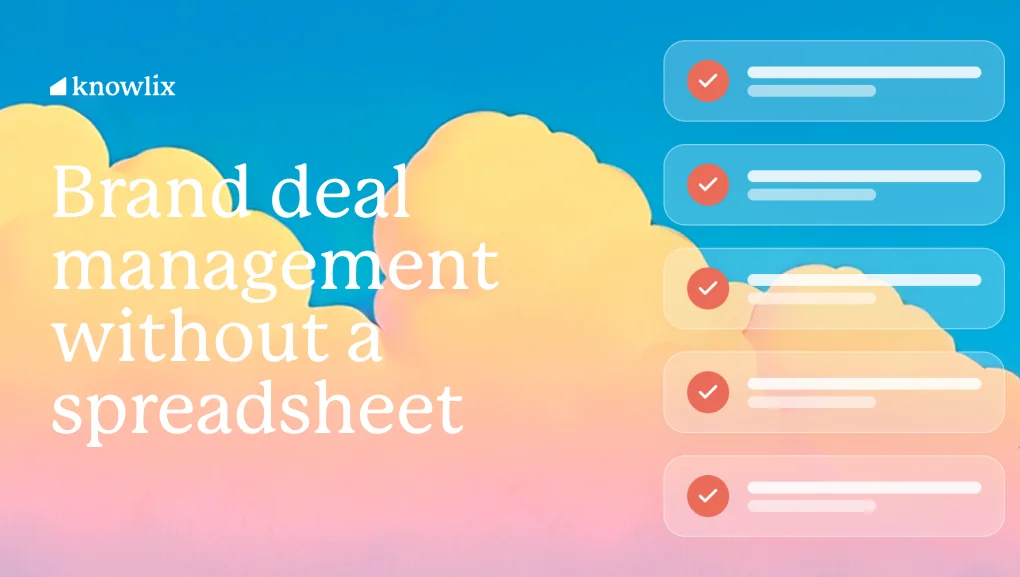 Illustration of a brand deal moving from inquiry to payment in one pipeline