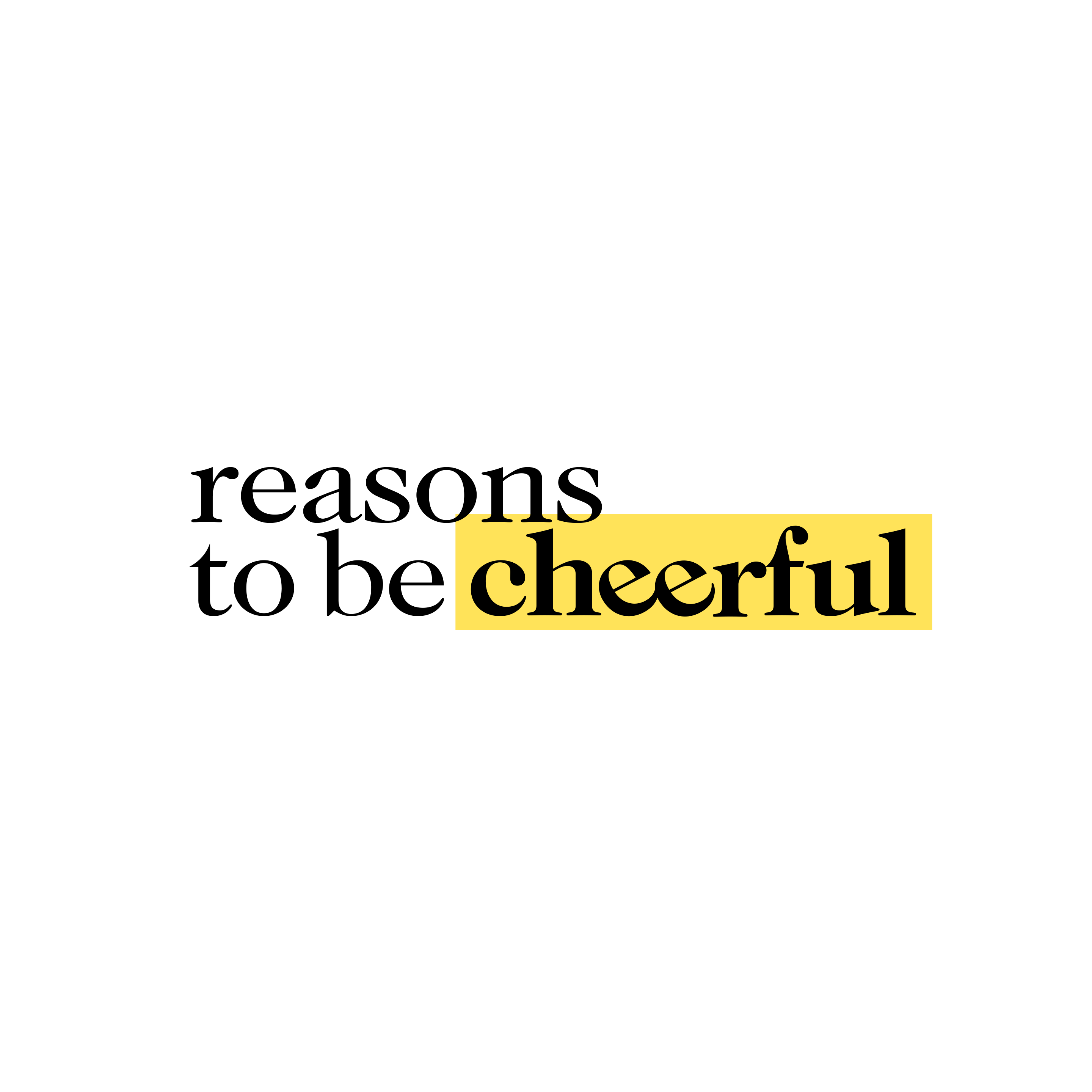 Reasons to be Cheerful