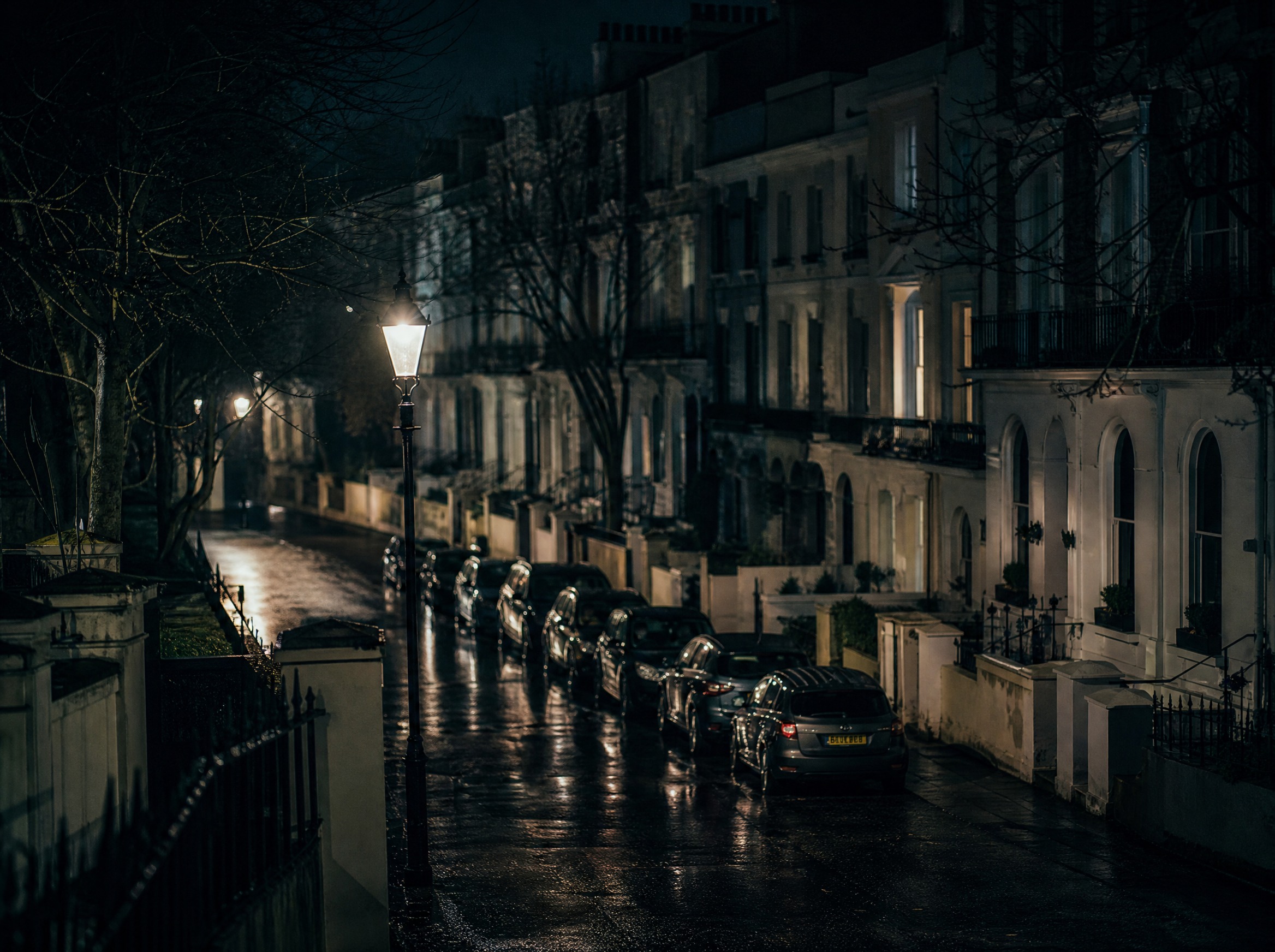 A quiet residential street at night, surveillance detection and counter surveillance in the UK