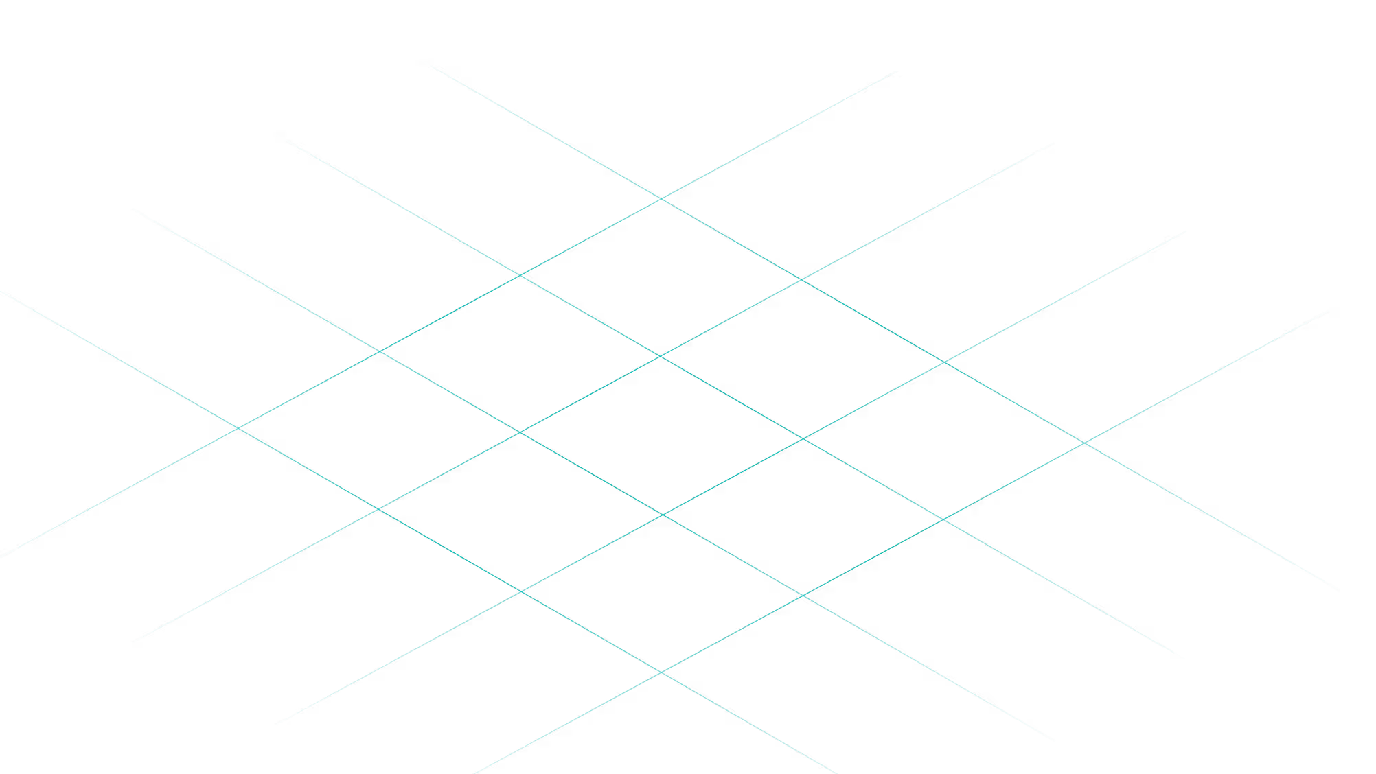 Abstract geometric pattern with intersecting thin turquoise lines forming diamond shapes on a black background.