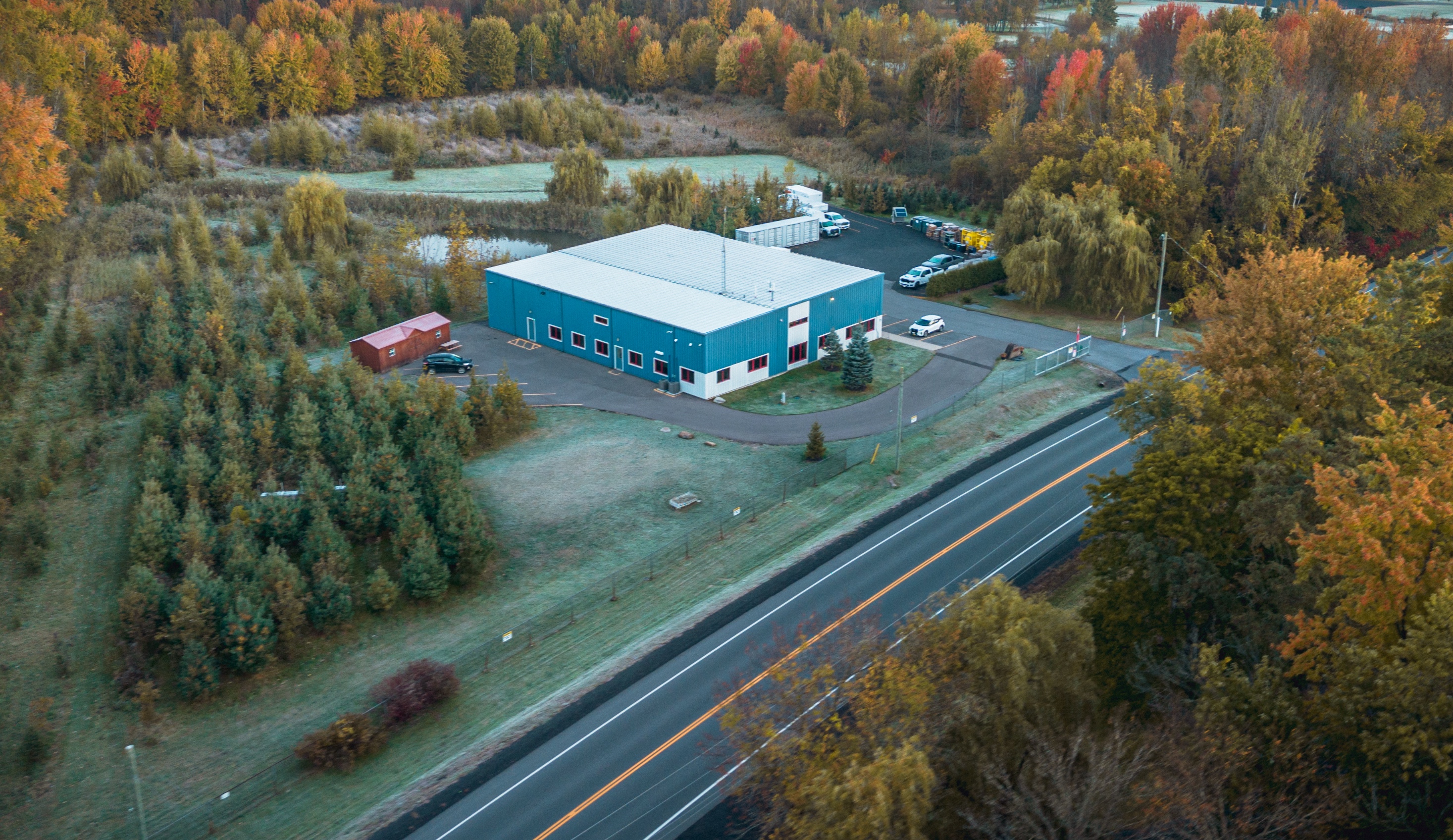 Aerial view of MRR's Canadian Headquarters facility in Summerstown, Ontario