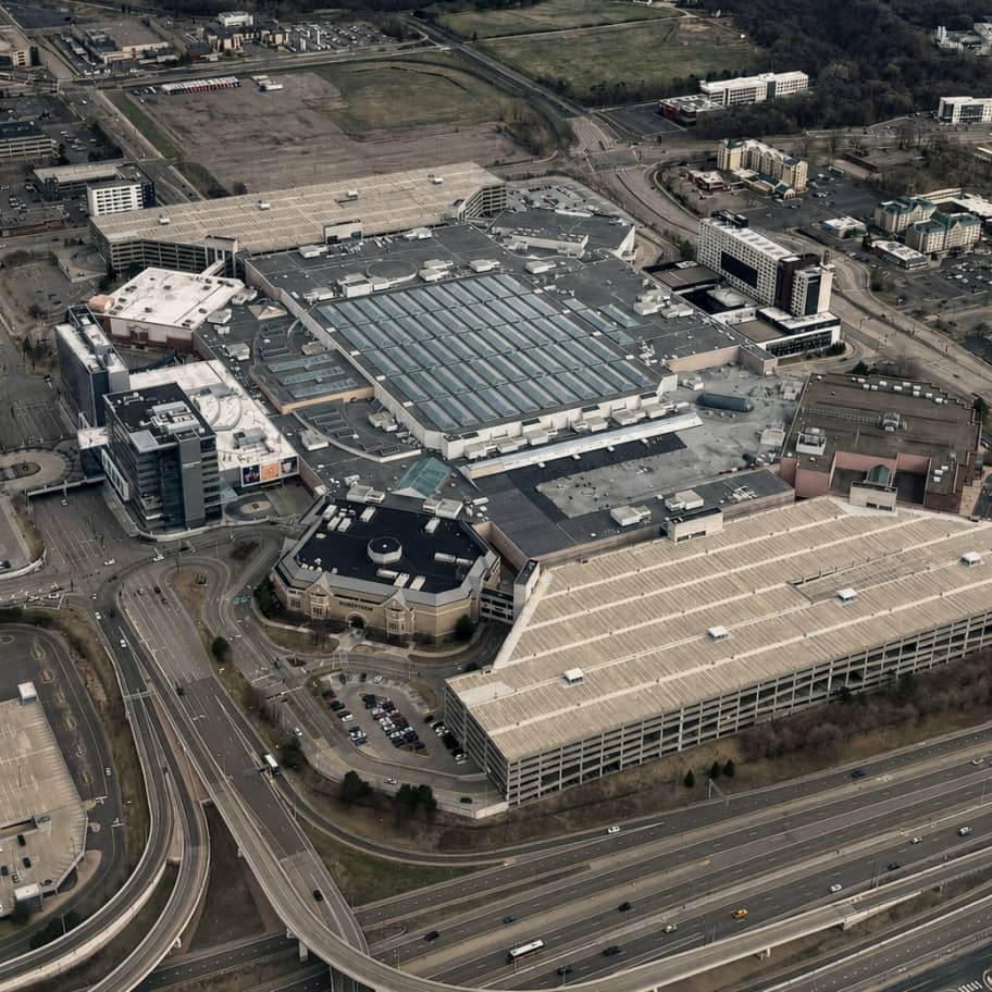 Natural gas pipeline conditioning equipment at a shopping mall construction site in New Jersey.