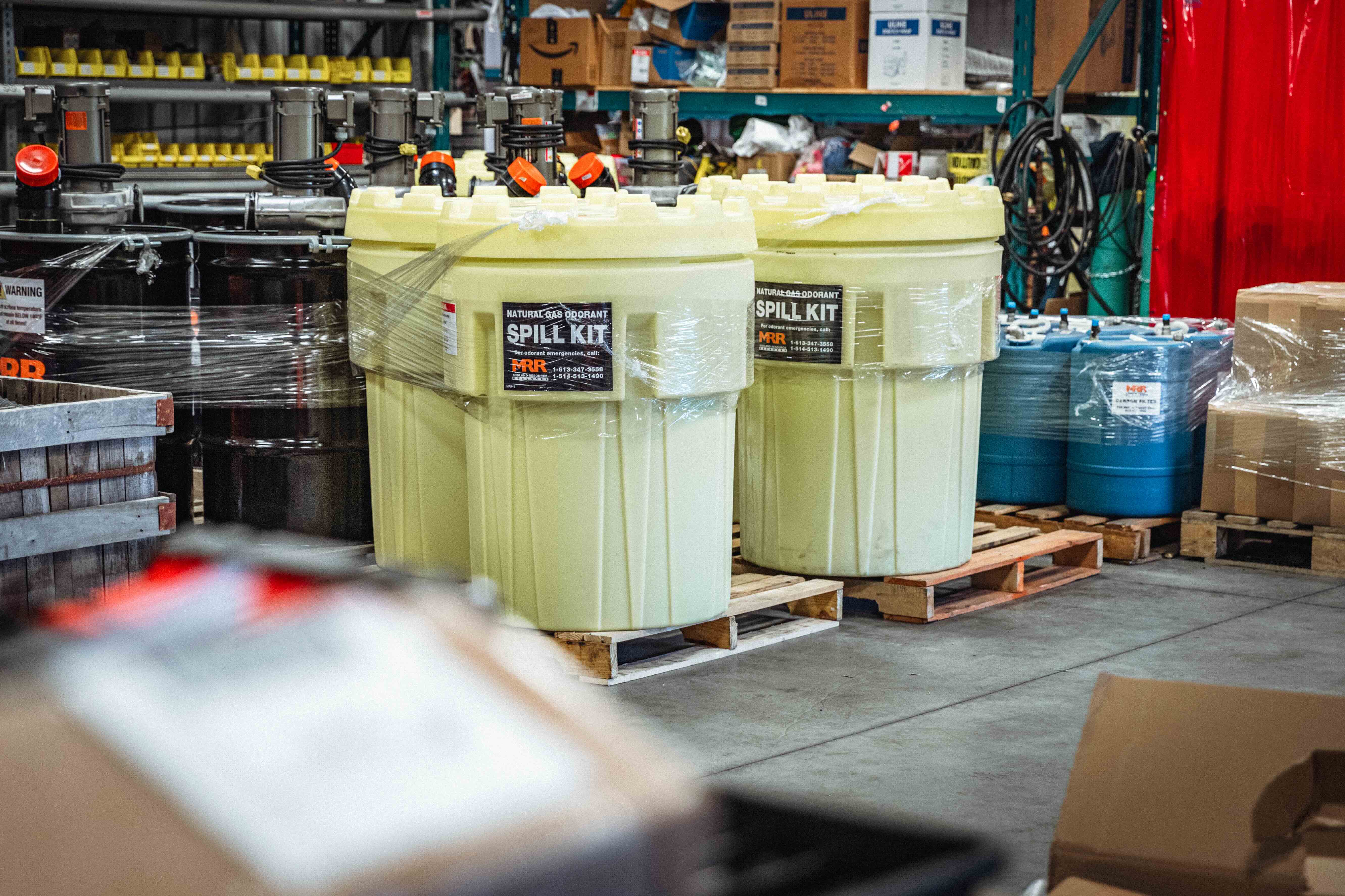 MRR odorant delivery trucks and tanker trailers, representing the Odorant Delivery and Transfer step