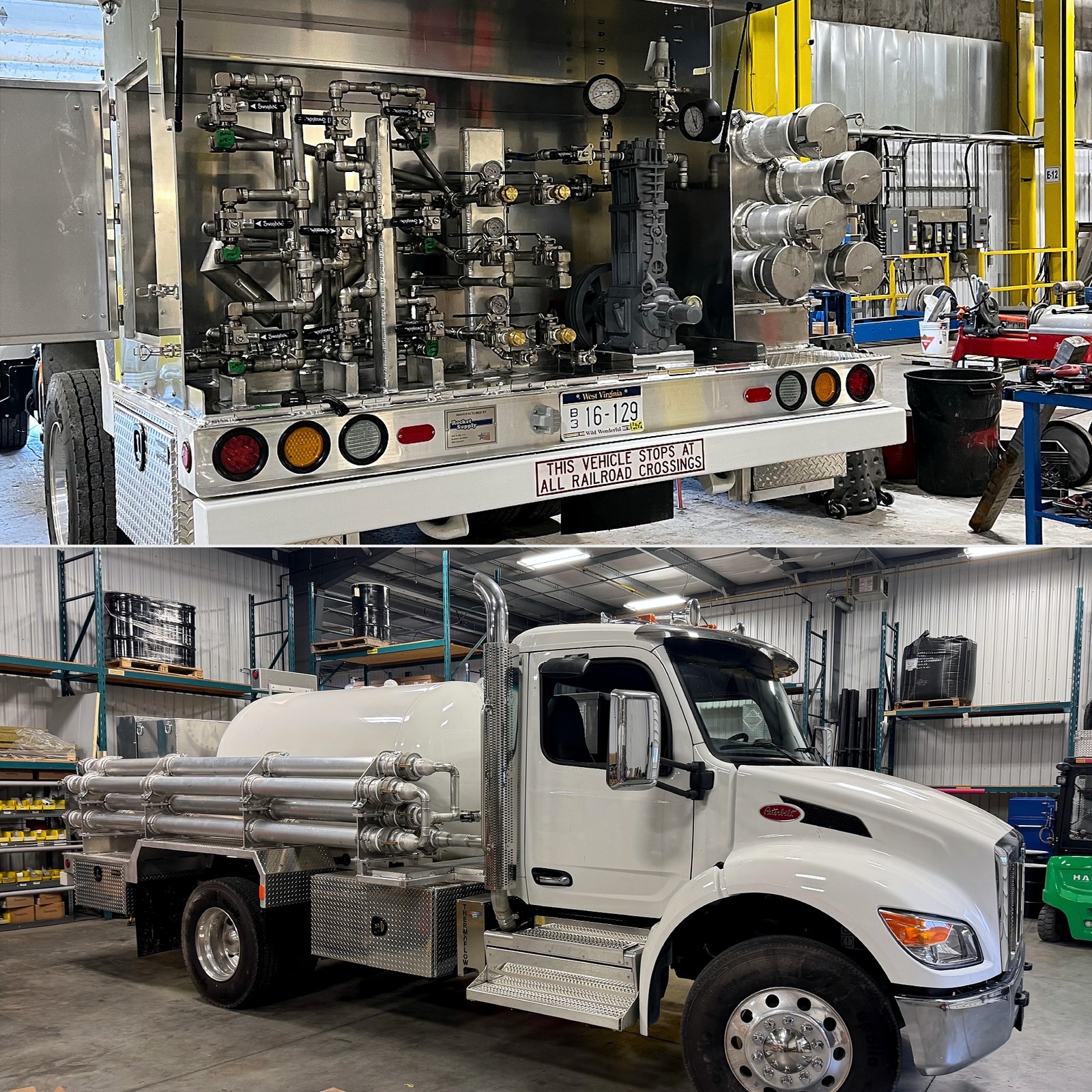 MRR odorant delivery trucks and tanker trailers, representing the Odorant Delivery and Transfer step