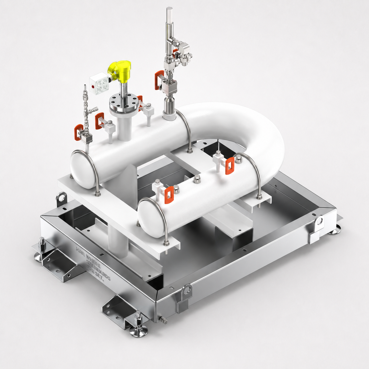 Overhead view of an MRR Bypass Odorizer skid during field installation