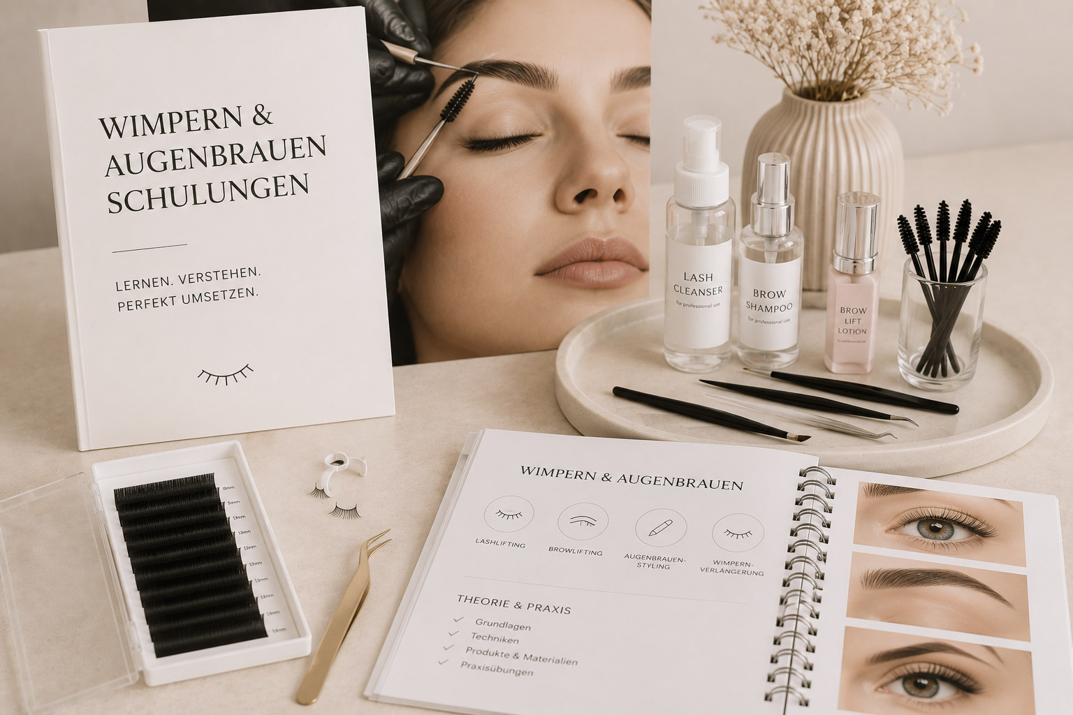 Praxisnahe Schulung für Lashlifting, Browlifting und Augenbrauenstyling bei MyMedBeauty in Traisen für Kosmetikerinnen und Beauty-Profis.