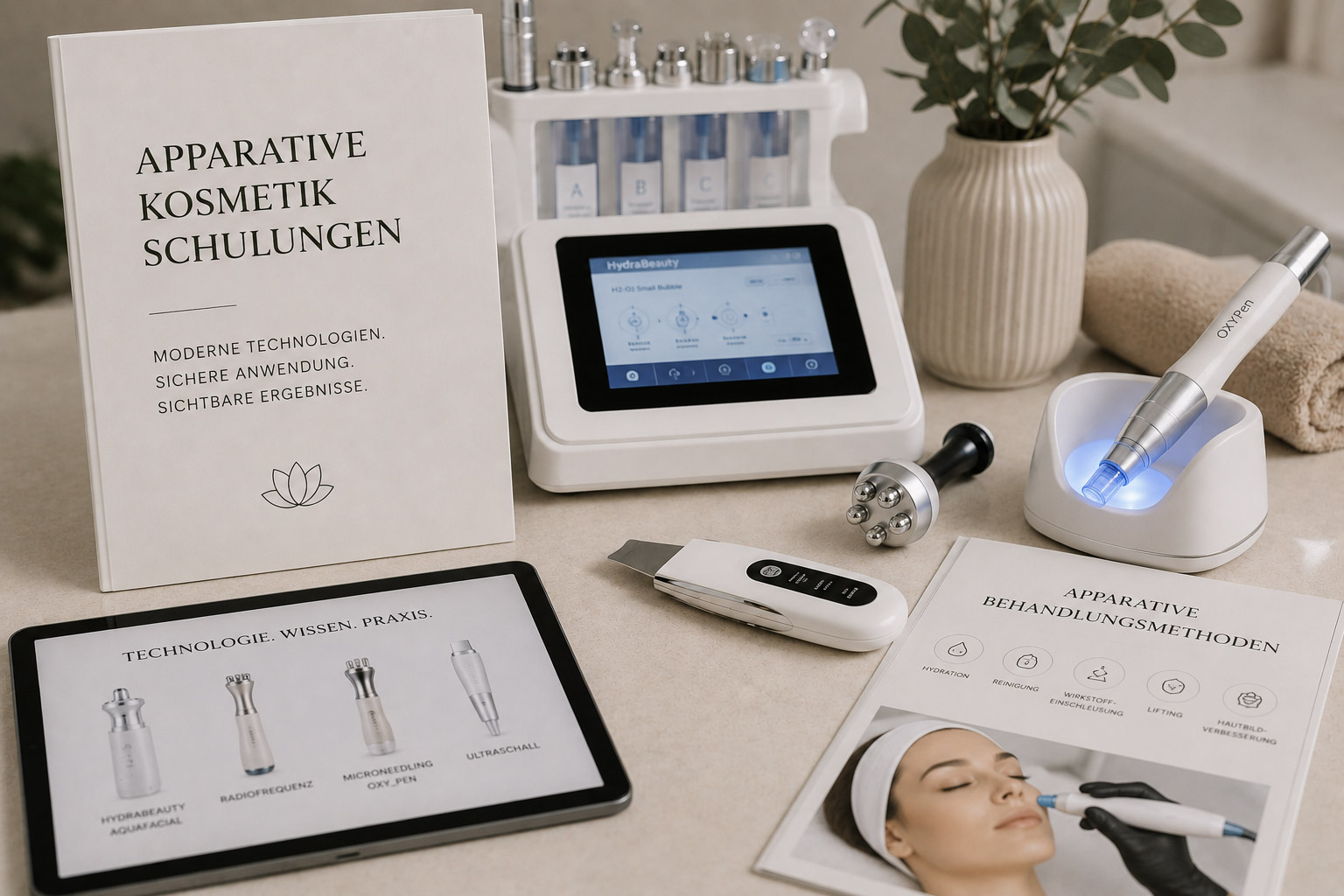 Ausbildung in apparativer Kosmetik mit Gerätekunde, Behandlungskonzepten und praktischen Anwendungen bei MyMedBeauty in Traisen.