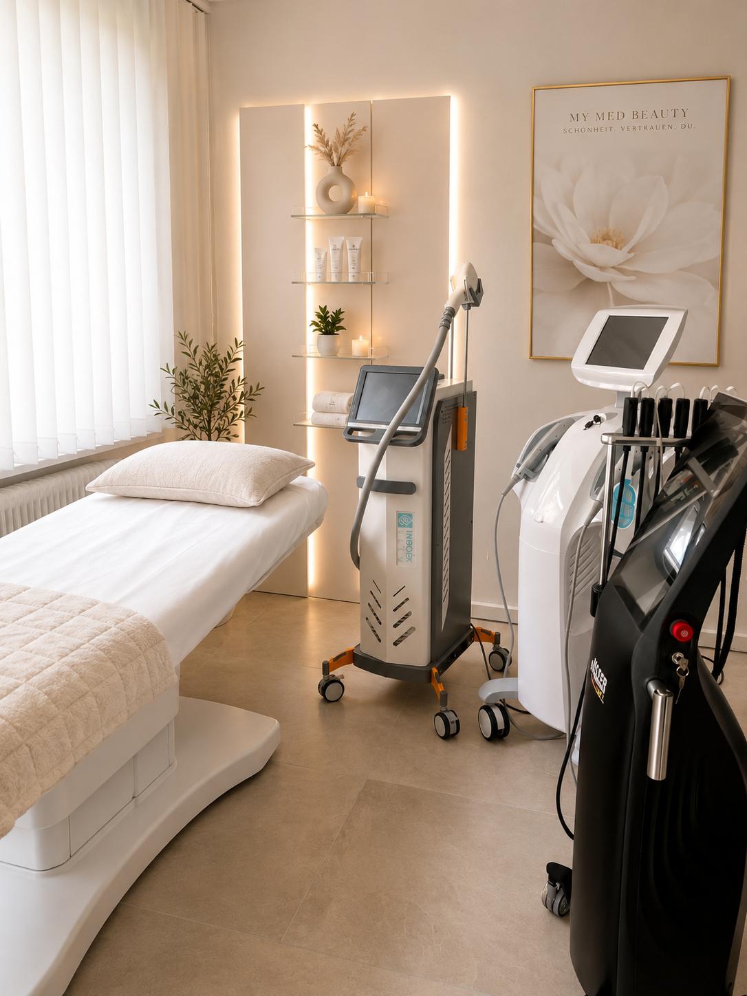 Professioneller Behandlungsraum für ästhetische Behandlungen und Hautpflege bei My Med Beauty in St. Pölten