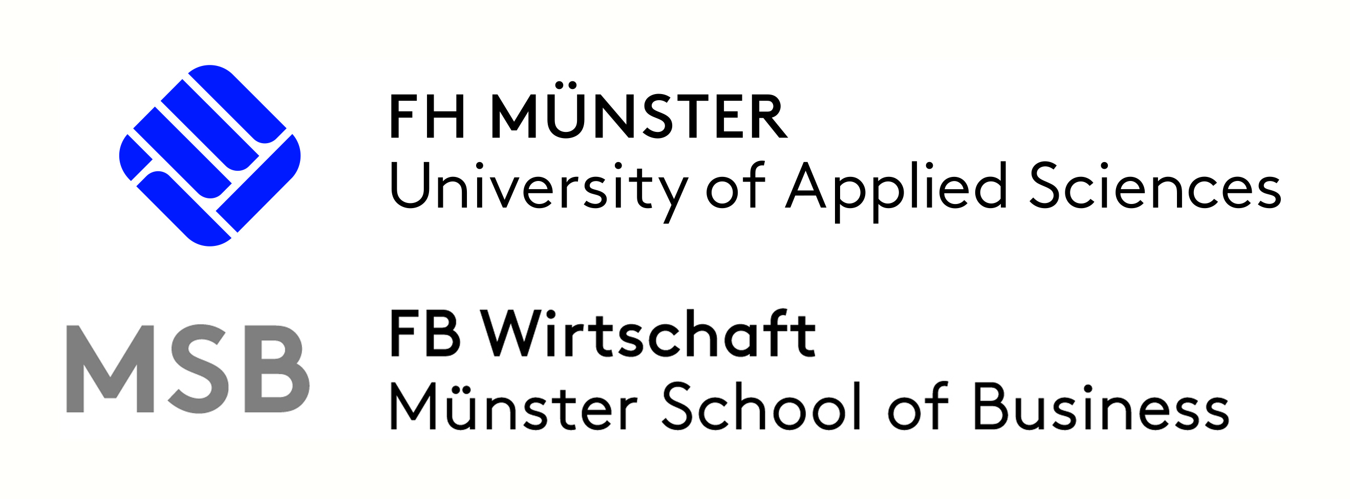 Logo of FH Münster University of Applied Sciences and Münster School of Business MSB.