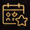 Calendar icon with paw prints and a star symbol in the bottom right corner