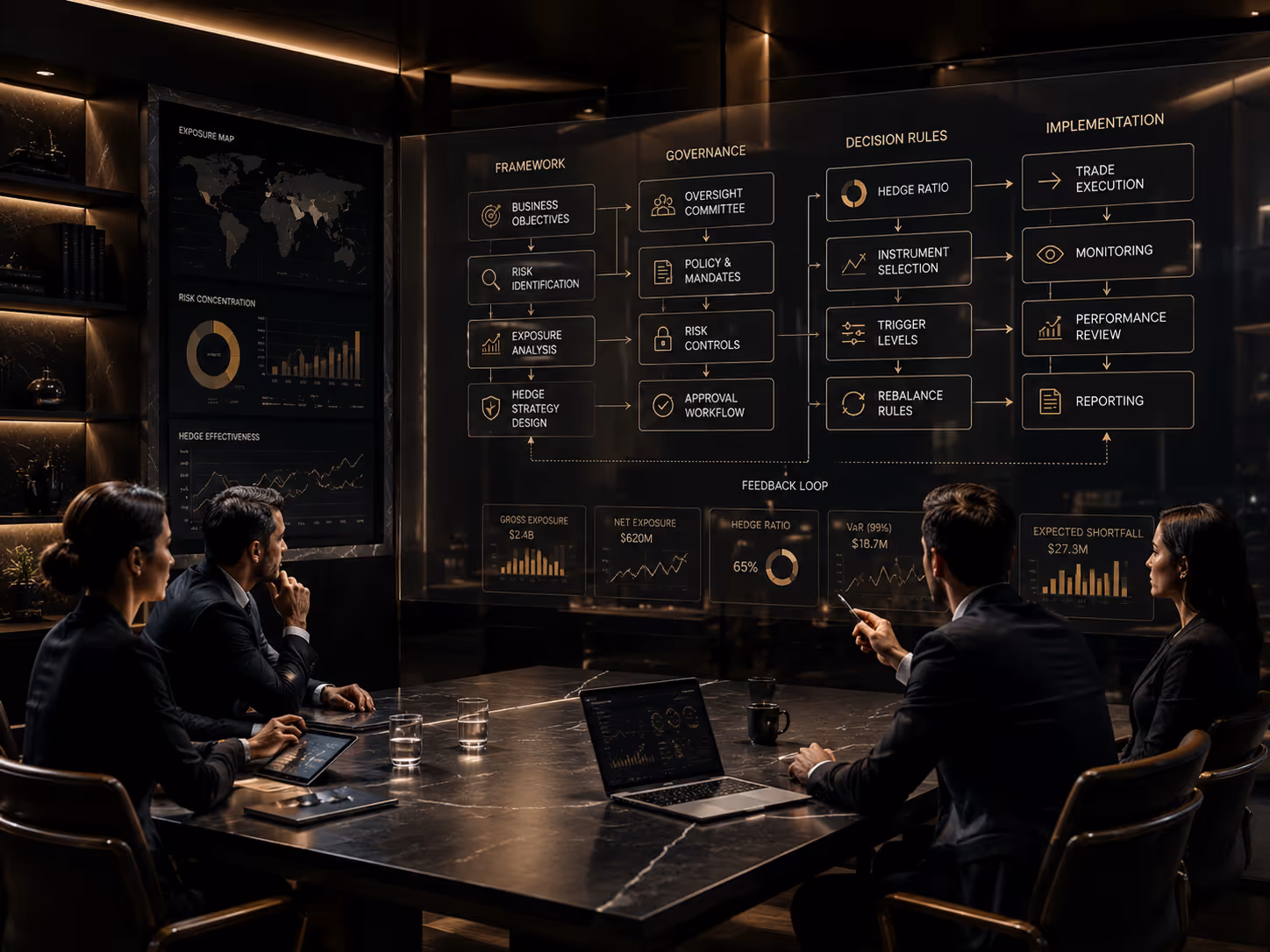 image of business professional reviewing analytics (for a hr tech)