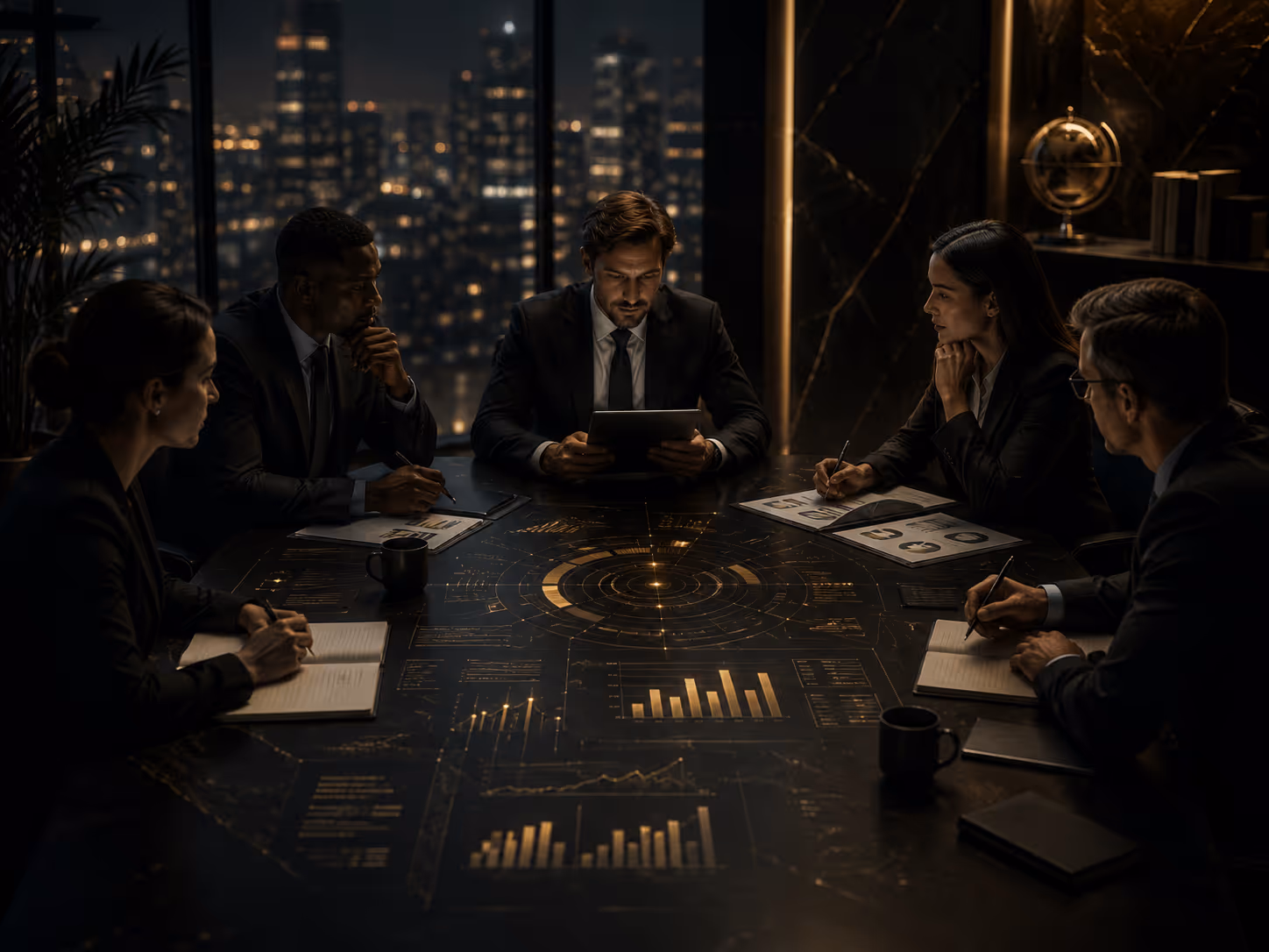 image of entrepreneur working at desk (for a fintech company)