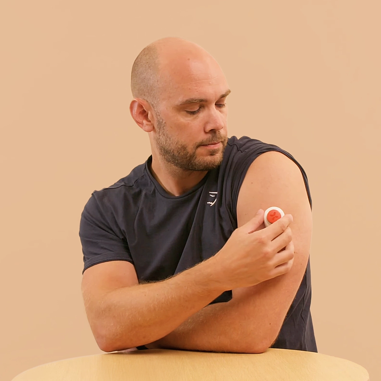 Male checks health biomarkers on the male weight loss plan