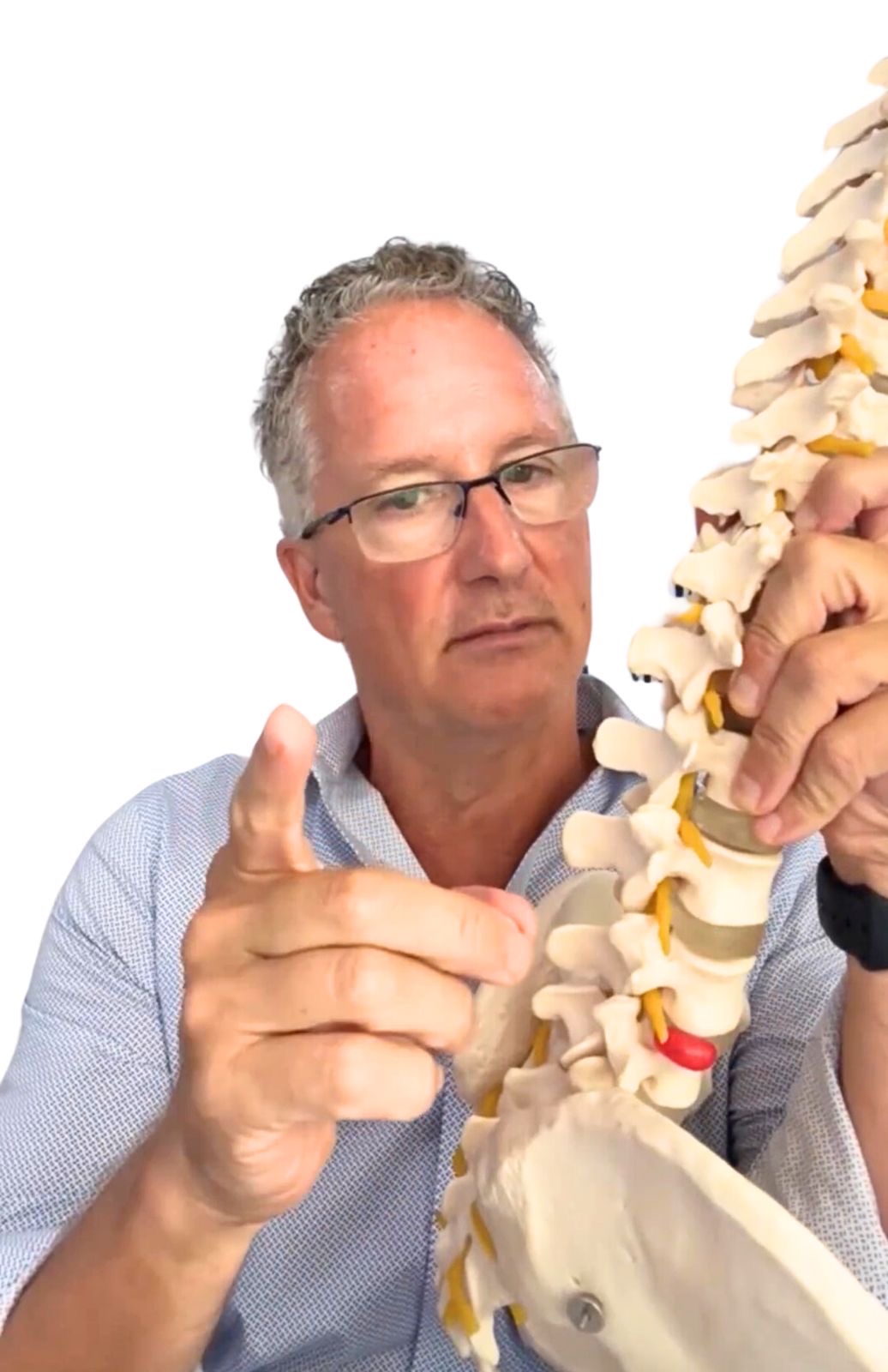 Dr. Jeff explaining the spine