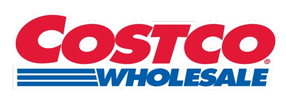 Costco Wholesale company logo in red and blue text.