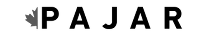 Black text spelling PAJAR with a stylized maple leaf integrated into the letter P.