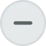 Circular gray button with a horizontal minus sign in the center.