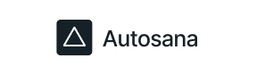 Autosana company logo with a triangle icon and the brand name.