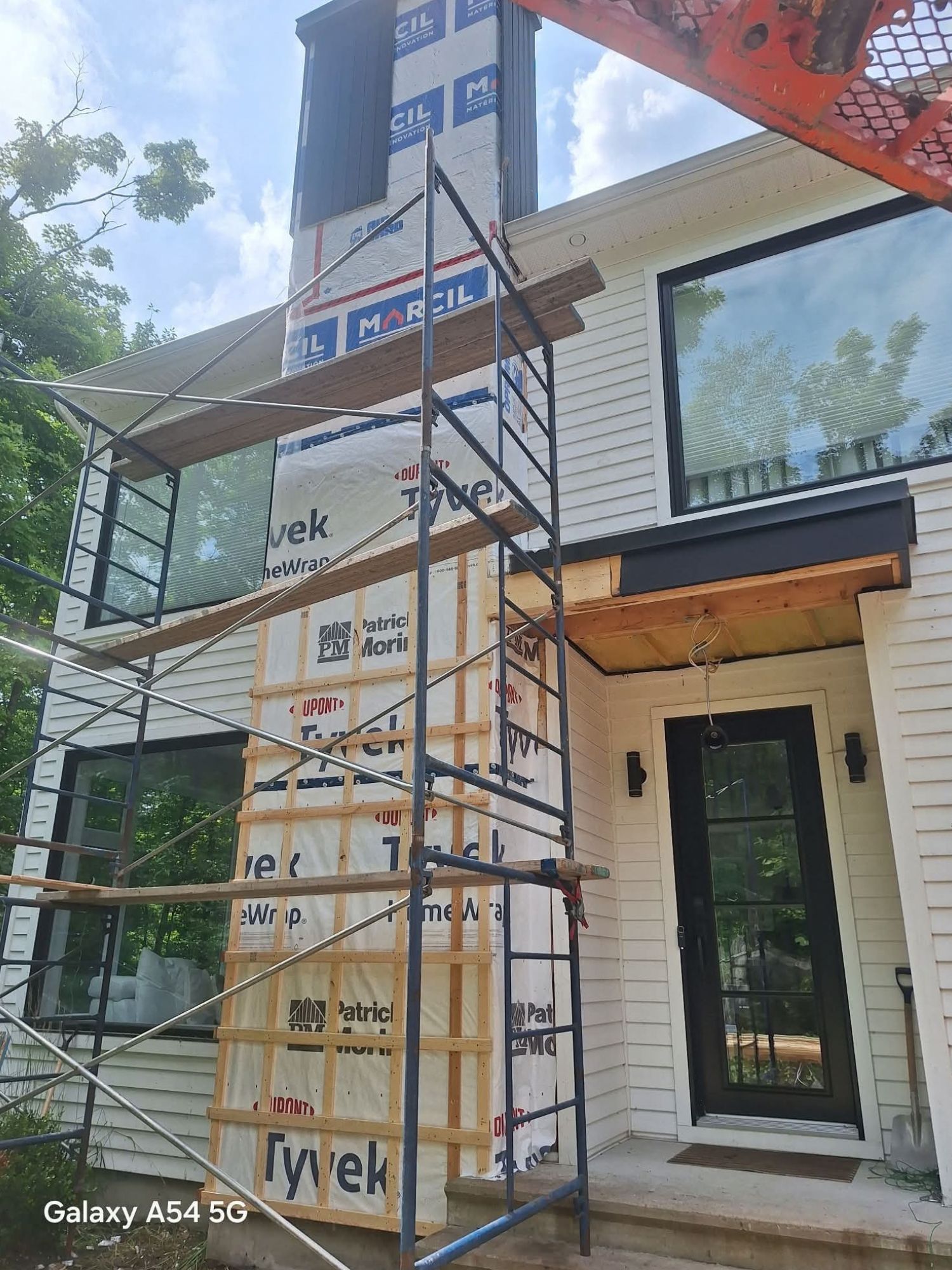 Chantier de revêtement extérieur