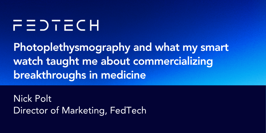 Photoplethysmography and what my smart watch taught me about commercializing breakthroughs in medicine