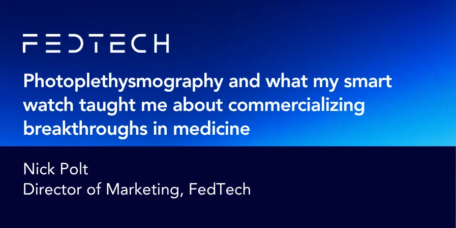 Photoplethysmography and what my smart watch taught me about commercializing breakthroughs in medicine