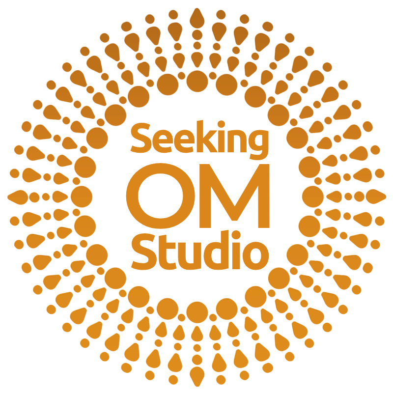 Seeking OM Studio sun mandala brand graphic