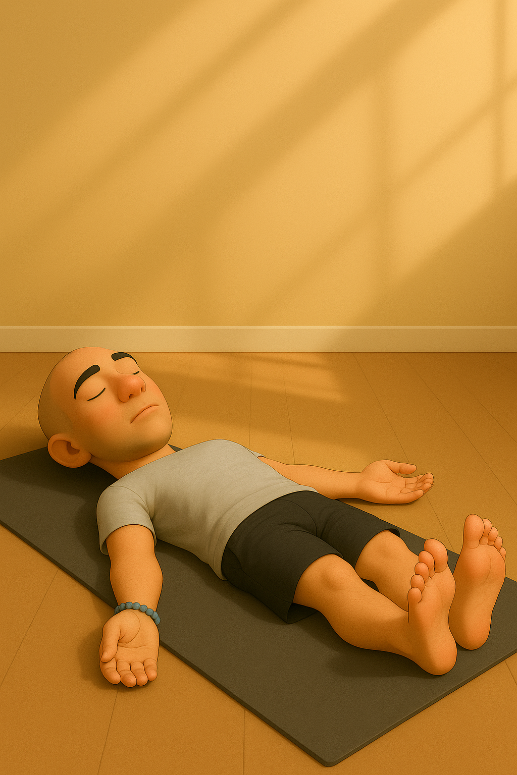 Savasana pose with prop support