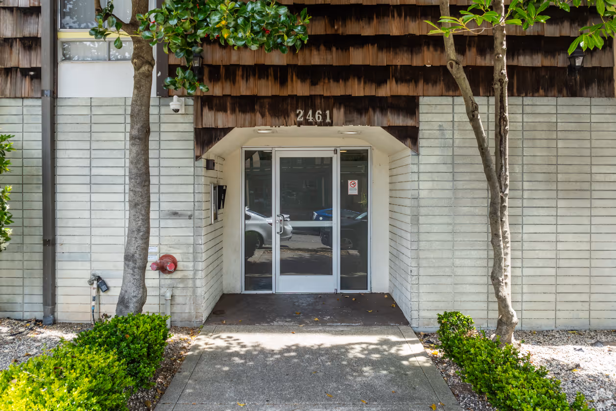 Exterior of building entrance