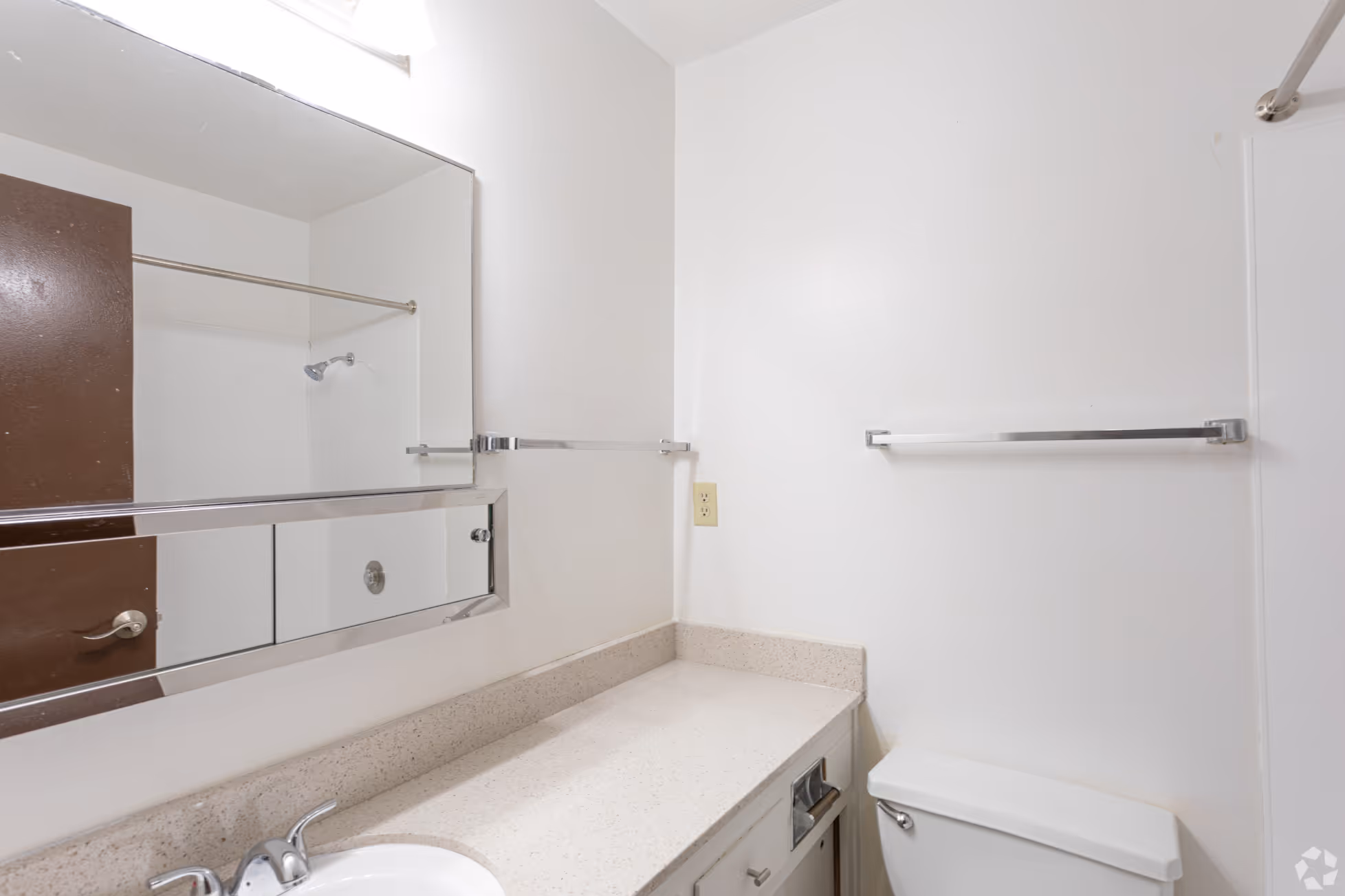 Bathroom with shower tub combo