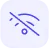 WiFi symbol with a slash indicating no WiFi connection or network signal.