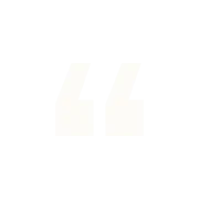 White stylized quotation marks in a black square background.