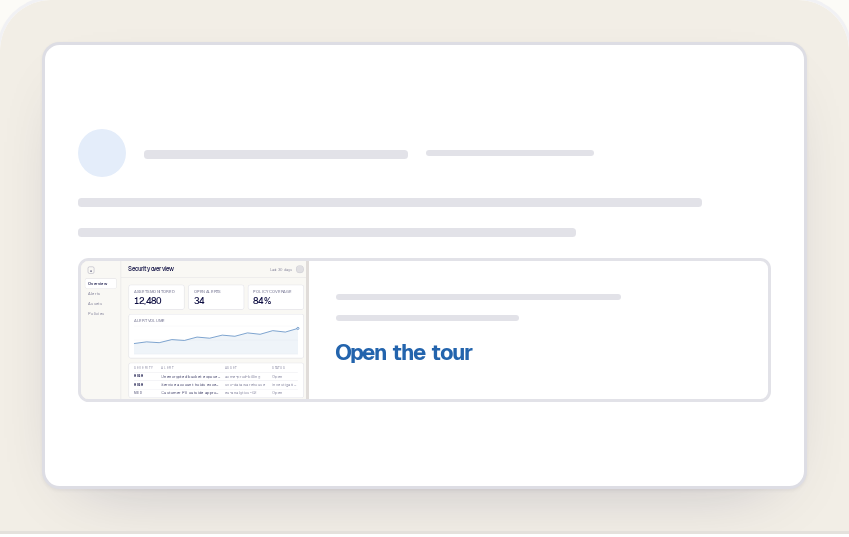 A tour link shared in a follow-up email after a call