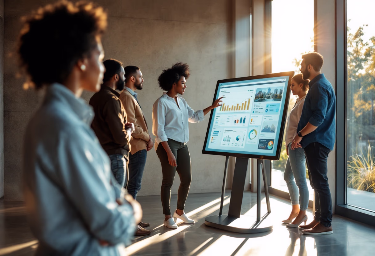 image of individuals using real estate tech