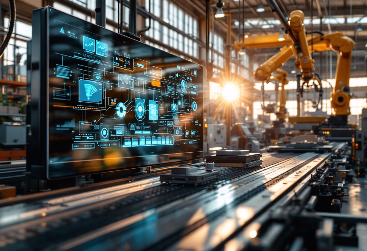 [digital project] image of factory automation (for a ai robotics and automation)