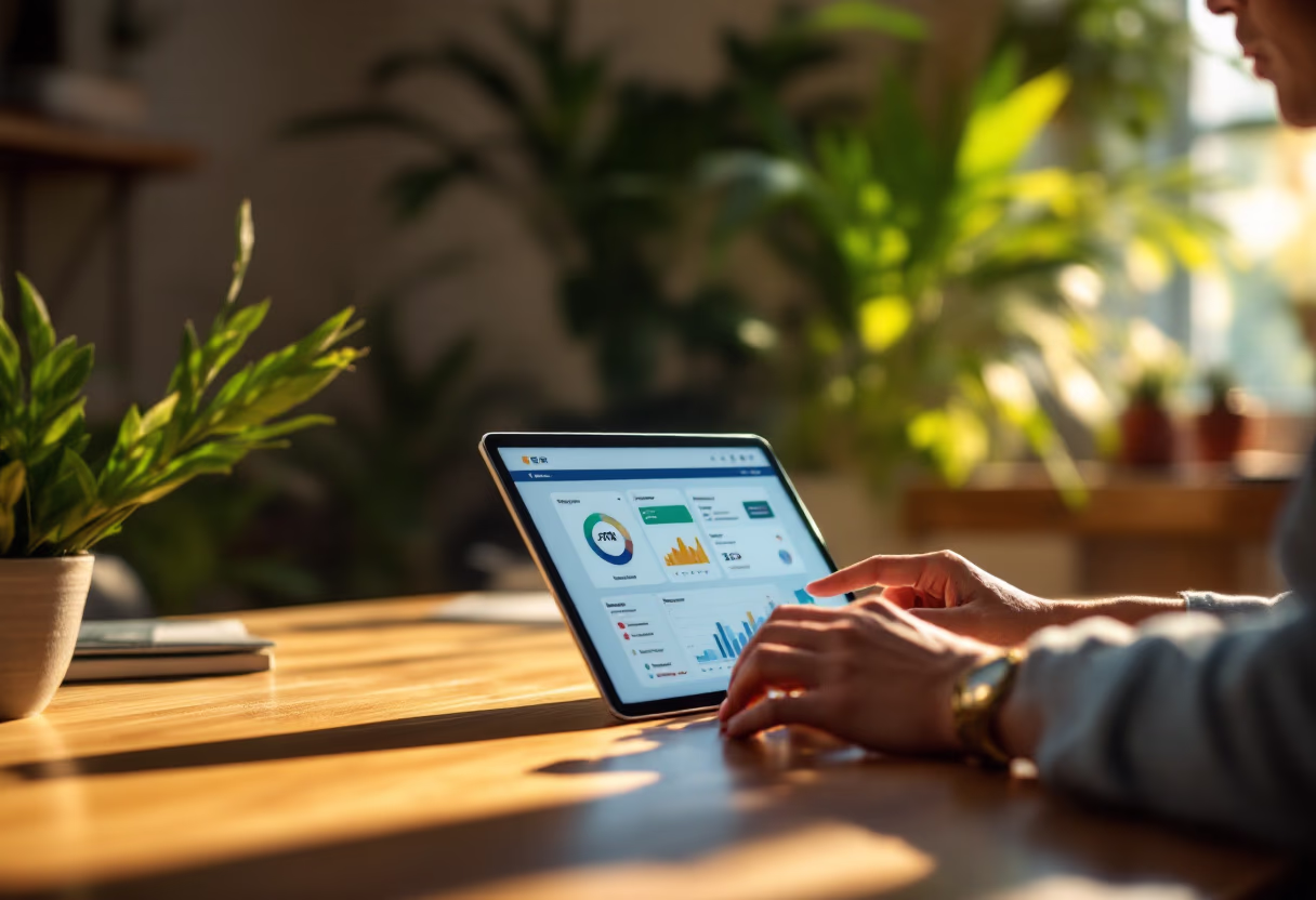 [interface] image of employee interacting with hr software