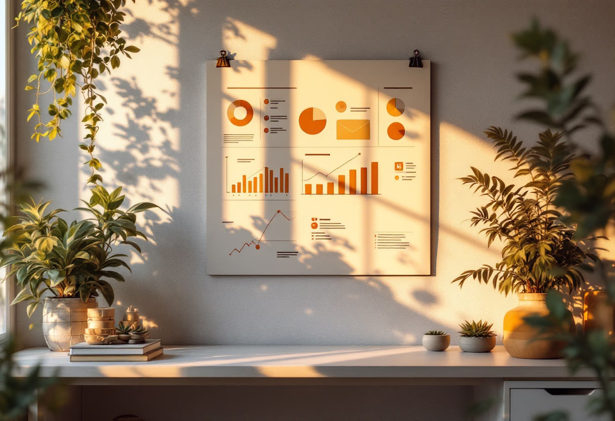 image of a digital marketing strategy board (for a social media and communication)