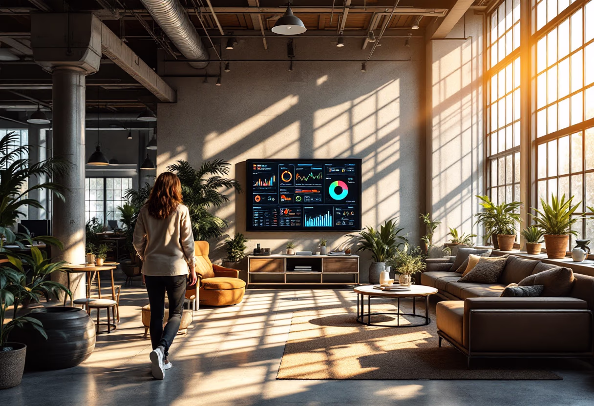 [background image] image of futuristic technology (for a data analytics and business intelligence)