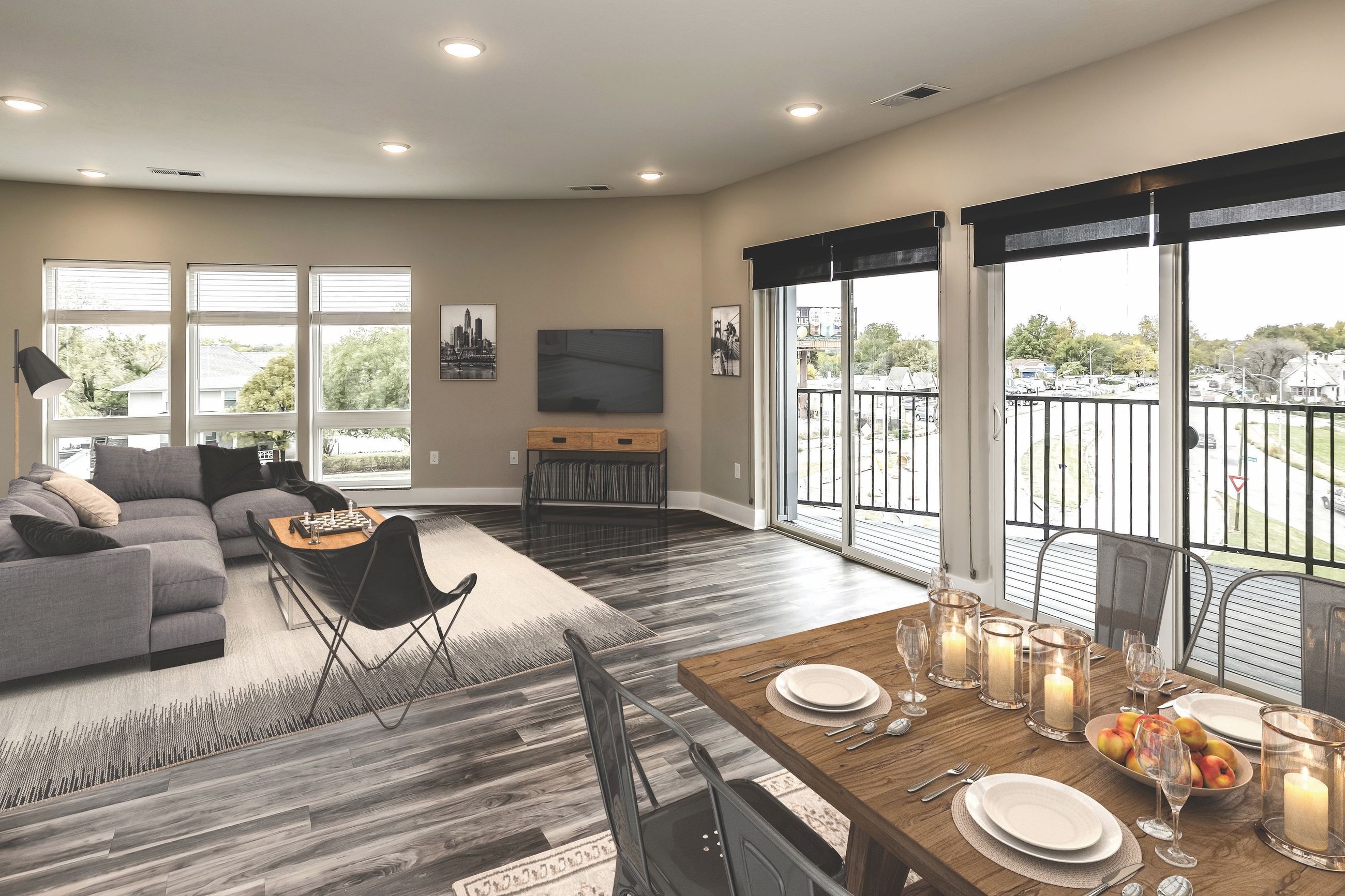 Fully furnished living room