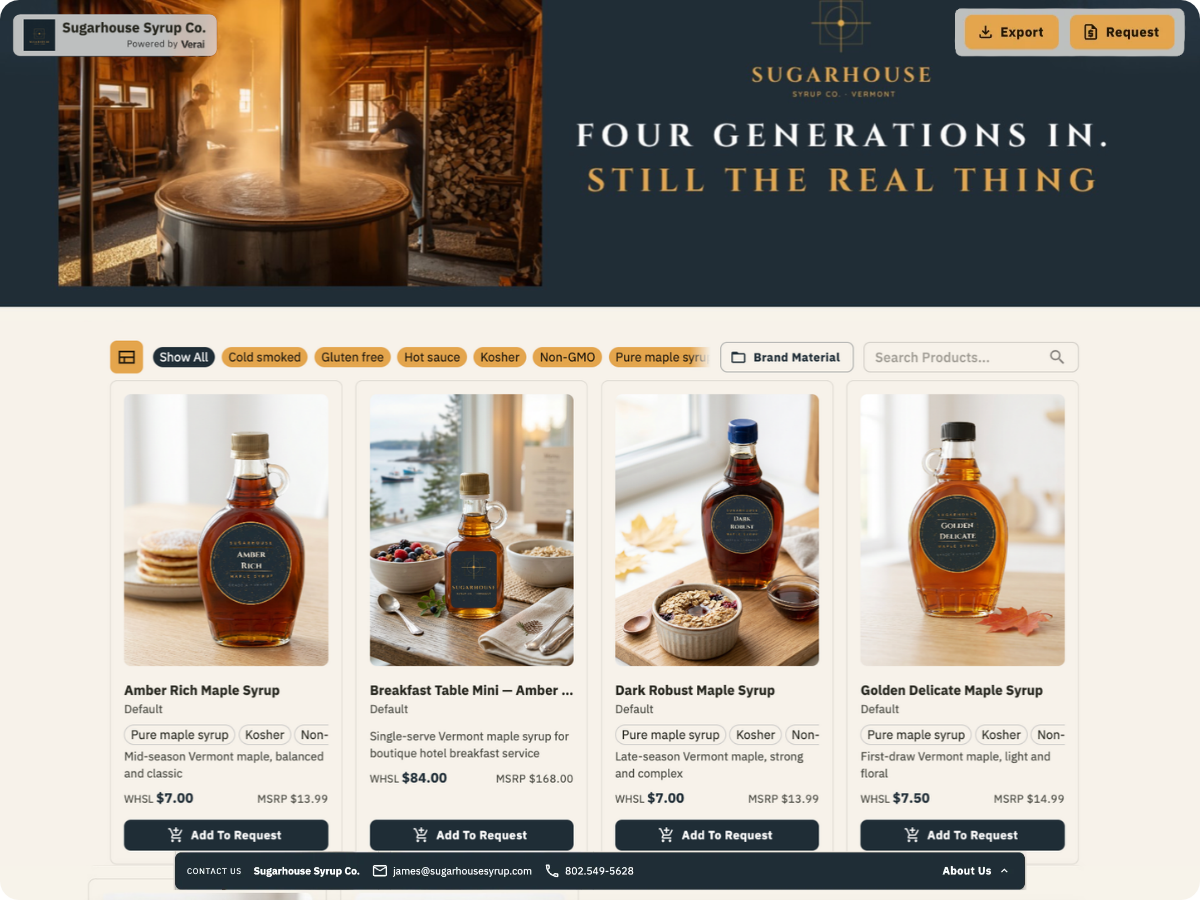 Sugarhouse Syrup Co. Trade Show Brand Portal