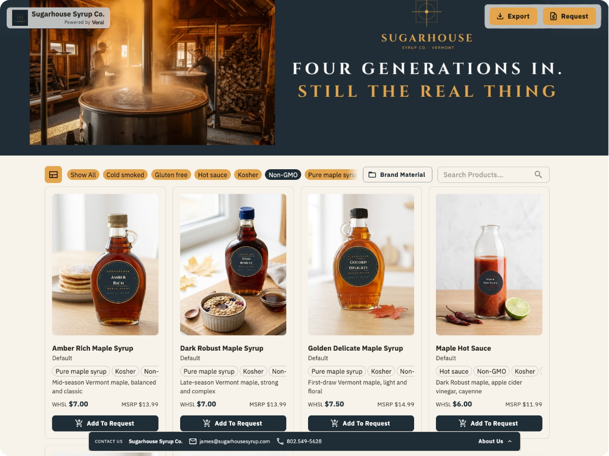Sugarhouse Wholesale Brand Portal