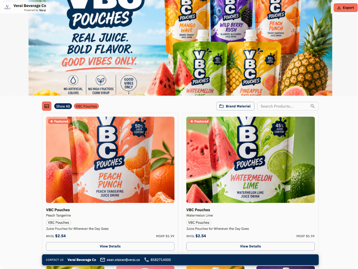 VBC Pouches Brand Portal