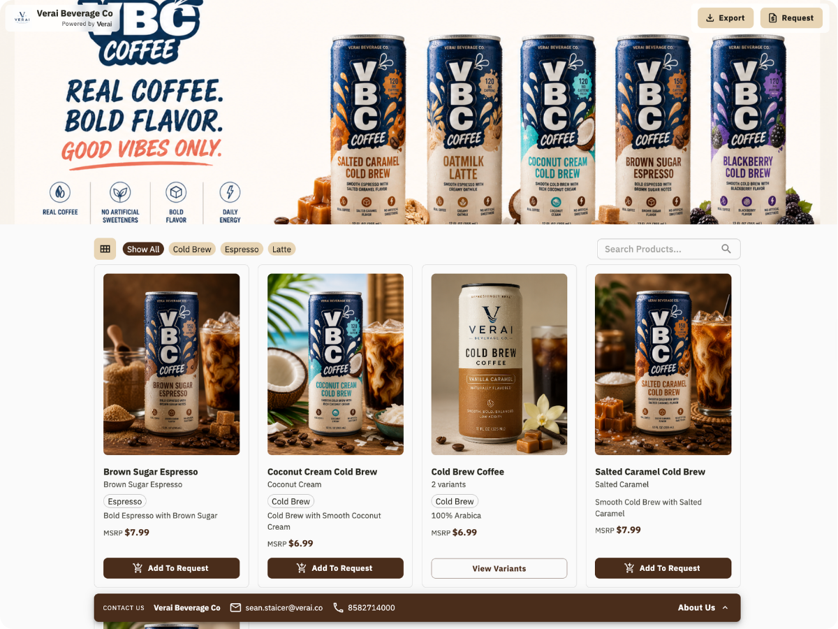 VBC Coffee Brand Portal