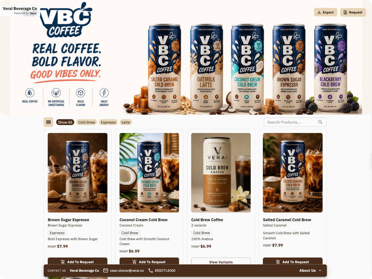 VBC Coffee Brand Portal